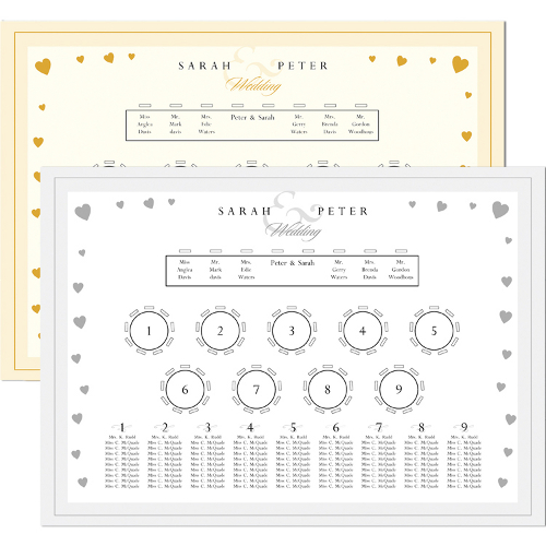 Table planning chart