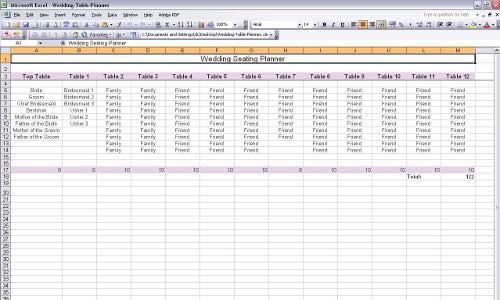 Table and seating planner