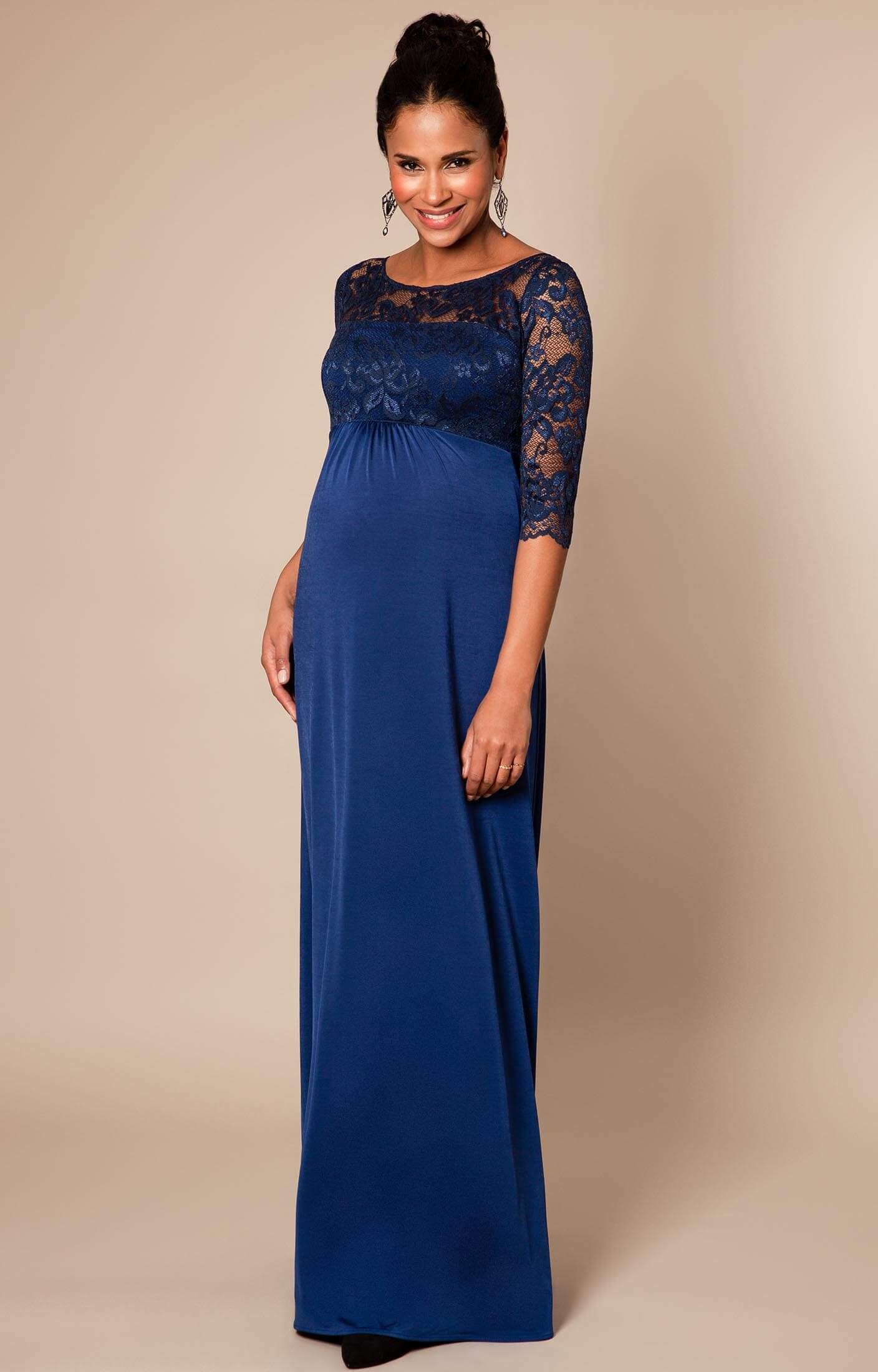 Lucia Maternity Gown Long Imperial Blue - Getting Hitched