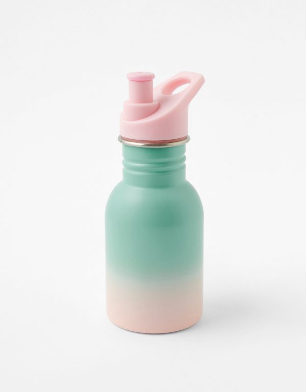 Accessorize Green and Pink Ombre Metal Water Bottle