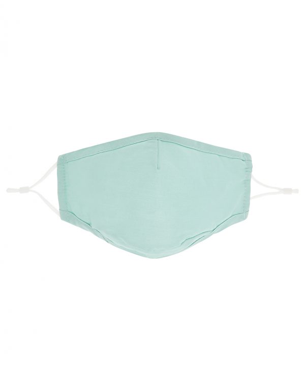 Accessorize Light Green Cotton 3D Face Covering with Pocket