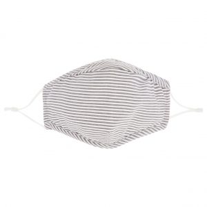 Accessorize Grey and White Cotton 3D Face Covering with Pocket