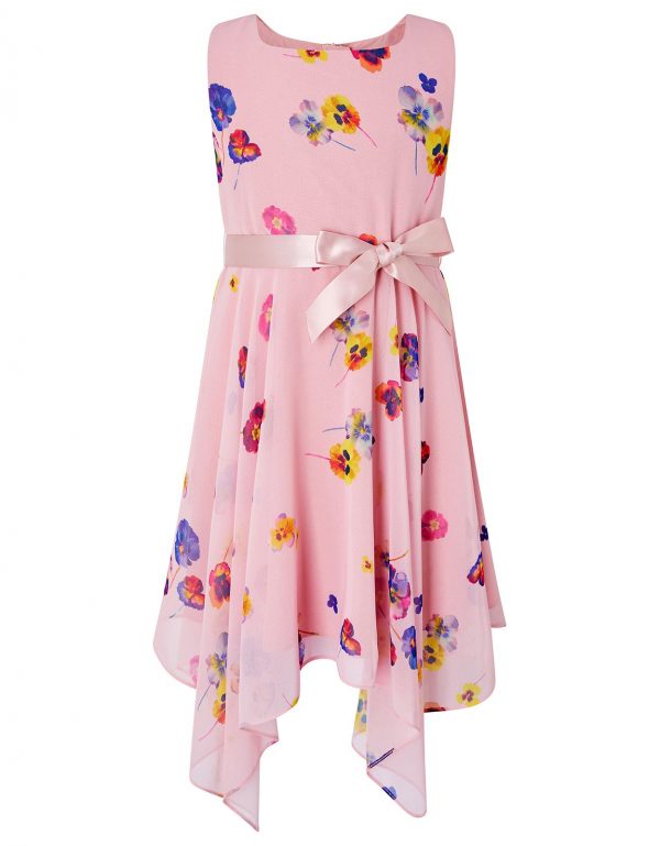 Monsoon Helen Dealtry Nicamille Dress in Recycled Fabric Pink