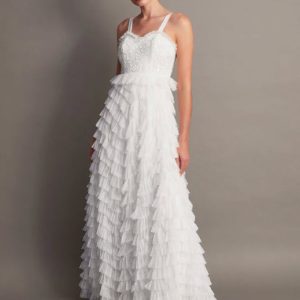 Monsoon Ellen Frill Maxi Wedding Dress