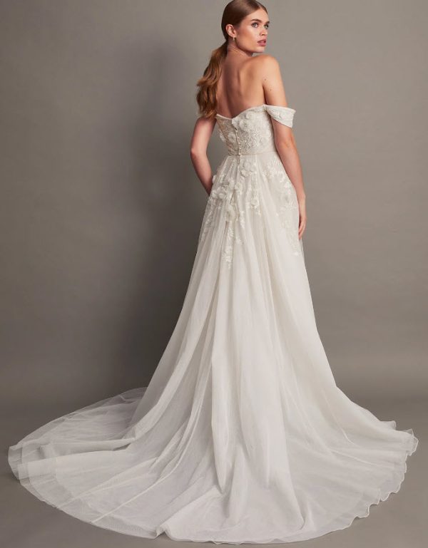 Monsoon Luciane Off-Shoulder Bridal Dress Ivory