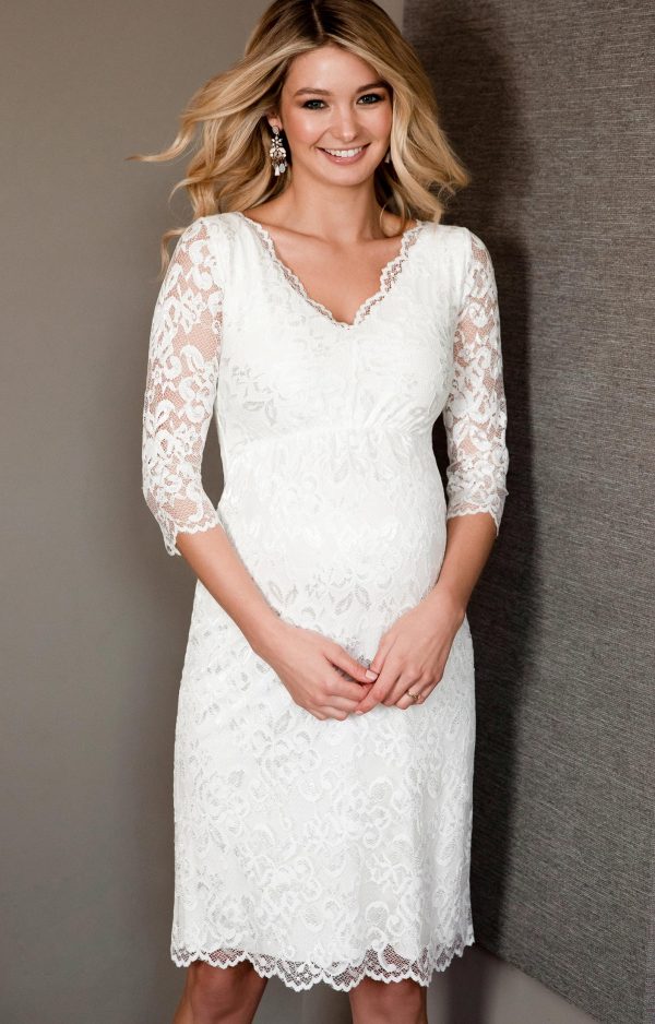 Rosie Lace Maternity Bridal Dress Ivory