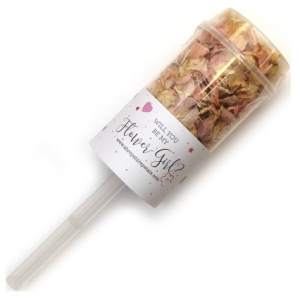 Will You Be My Flower Girl Confetti Pop from Cancer Research by GettingHitched.