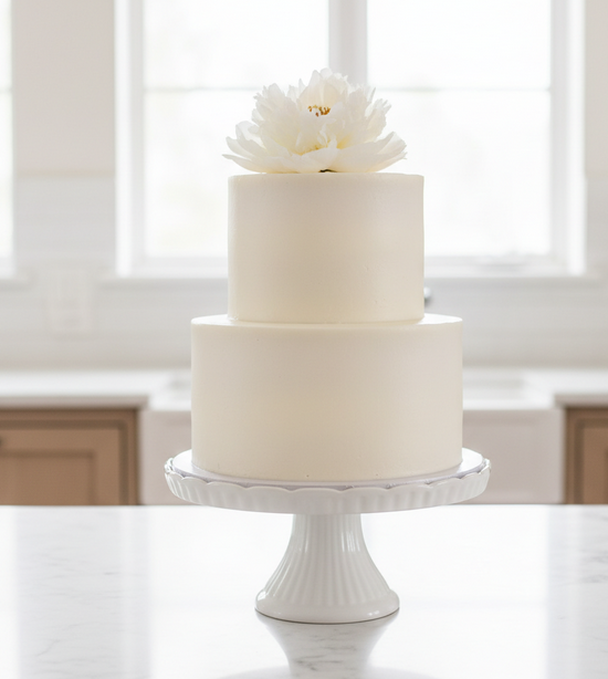 Two tier wedding cake