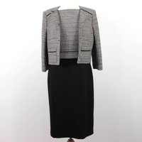 *new* Hobbs Jacket & Dress Set Black/beige Size: 12