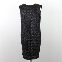 *new* Whistles Sequin Shift Dress Black Size: 10