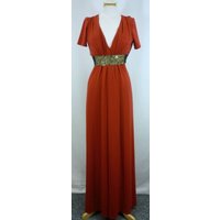 Vera Wang Floor Length Evening Gown Red Size: 8