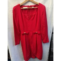 Albert Nipon Vintage Dress, Red Size: One Size