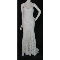 Bnwt Watters Brides Ivory Size 10 Floral Strapless Wedding Dress