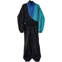 Killy Vintage Ski Snow Jumpsuit Black Blue Teal Size: 14