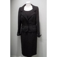 Hobbs Dress And Jacket Black And White Size: 12