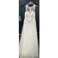Wedding Dress, Sleeveless Lace With Diamonte Details