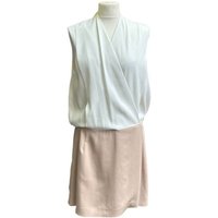 Reiss  Sleeveless Mini-dress Ivory And Beige Size: 14
