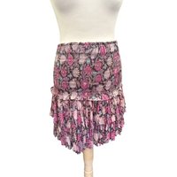 Marant Etoile Isabel Marant "naomi" Cotton Mini Skirt Pink Multi Size: 8