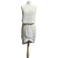 Catherine Deane Knee-length Silk Dress Nwt Ivory Size: 8