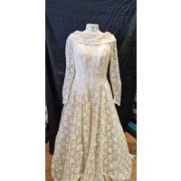 1950's Wedding Dress Ivory Size: S