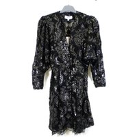 Reiss Dress With Cami Black & Silver Size: 4