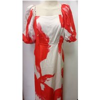 Mint Velvet Dress Red & White Size: 10