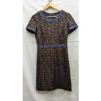 Jigsaw Contrast Sequin Dress Dark Bronze Size: 10