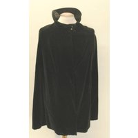 Raymond Of London  Vintage 1960s Velvet Cape Black  Size: Xl