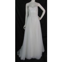 Wtoo Siobhan Sheath, Strapless Boned Ivory Wedding Dress Size 10