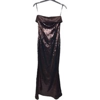 Club L Sequin Maxi Dress Brown Size: 6