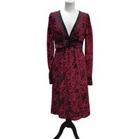 Gucci Silk Midi Dress Red And Black Size: S