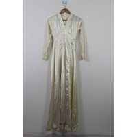 Daphne’s Handstitched Raw Silk Wedding Dress C1950