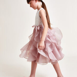 Monsoon Girls Pink & Cream Floral Lace Cancan Ruffle Dress, Size: 5 Years