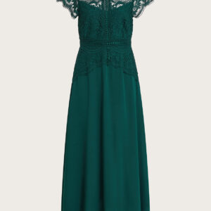 Monica Lace Midi Bridesmaid Dress Green