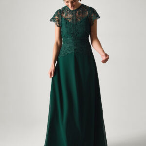Monsoon Women's Dark Green Floral Lace Monica Bridesmaid Dress, Size: 6