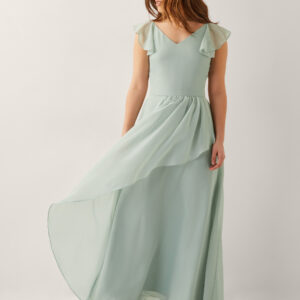 Monsoon Girls Light Green Indi Tie-Back Prom Dress, Size: 8 Years