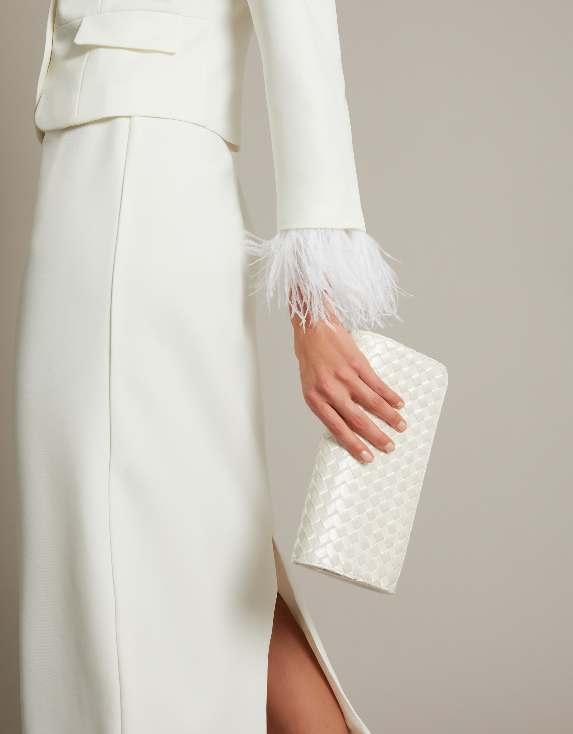 Becky Woven Bridal Clutch Bag