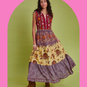 Maison Hotel Eugenie Mixed Print Maxi Dress Multi
