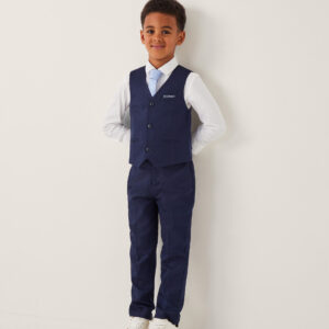Harry Herringbone 4-Piece Suit Blue