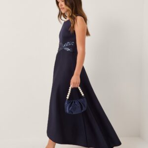 Sleeveless Sequin Prom Dress Blue