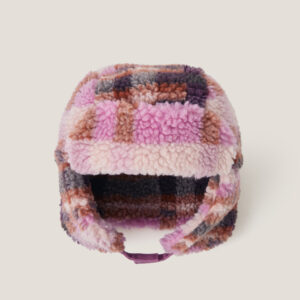 Check Print Trapper Hat Pink