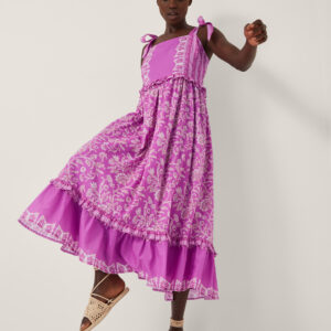 Jemima Floral Midi Sundress Purple