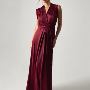 Monsoon Women's Burgundy Thea Multiway Bridesmaid Dress, Size: 14