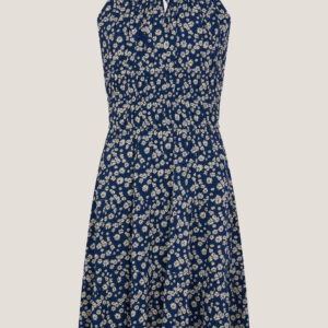 Strappy Floral Print Sundress Blue
