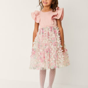 Aisha 2-in-1 Appliqué Ruffle Party Dress Multi
