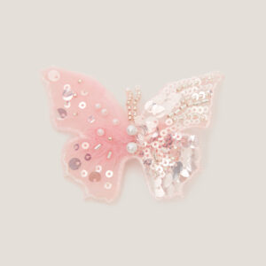 Pearl Embellished Butterfly Hair Clip