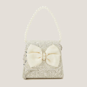 Glitter Pearl Bow Handbag