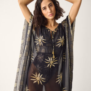Tashie Sun Print Maxi Kaftan