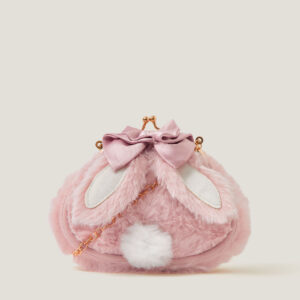 Beau Fluffy Bunny Clip Frame Bag
