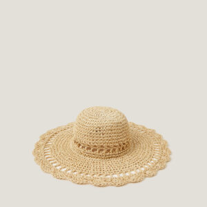 Tilda Crochet Straw Sun Hat
